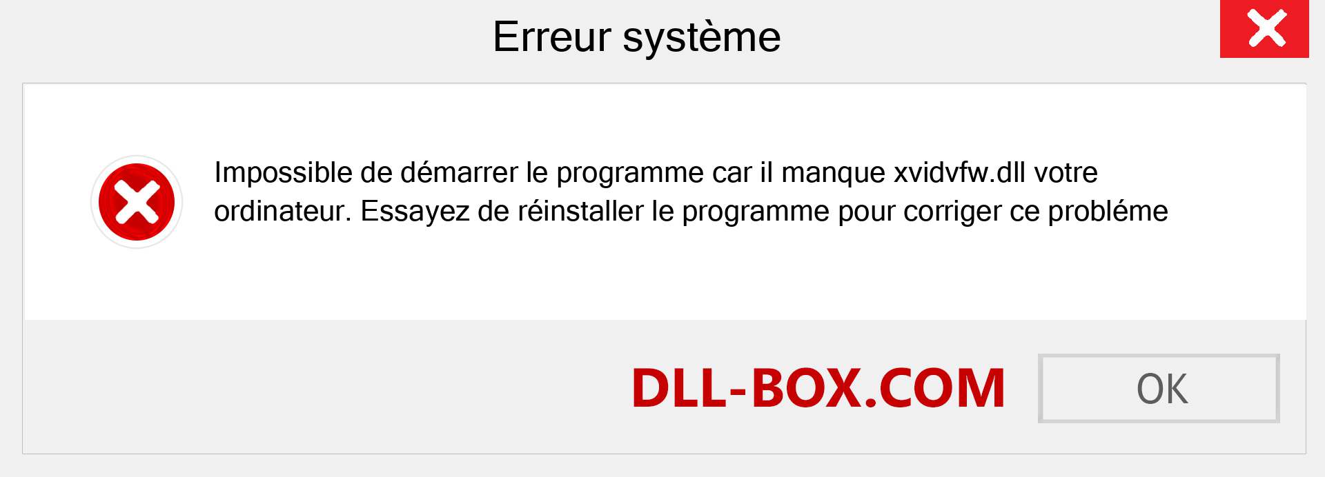 Le fichier xvidvfw.dll est manquant ?. Télécharger pour Windows 7, 8, 10 - Correction de l'erreur manquante xvidvfw dll sur Windows, photos, images